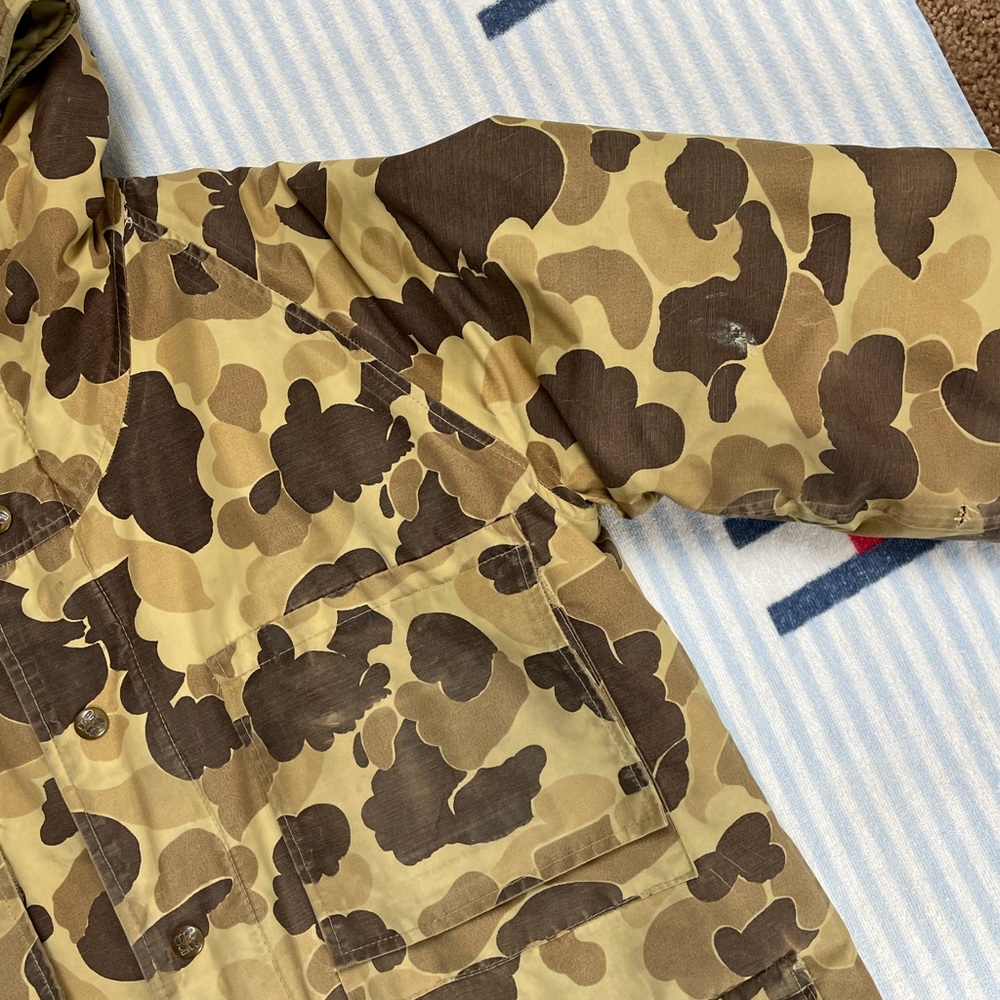 Vintage Columbia Gore-tex duck Camo Camouflage hunting hooded jacket - Picture 11 of 16